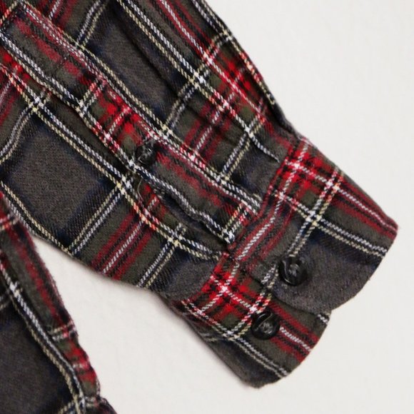 Woolrich Men's Ultimate Flannel Premium Brushed Cotton Shirt XL Red Gray Plaid - Picture 7 of 16